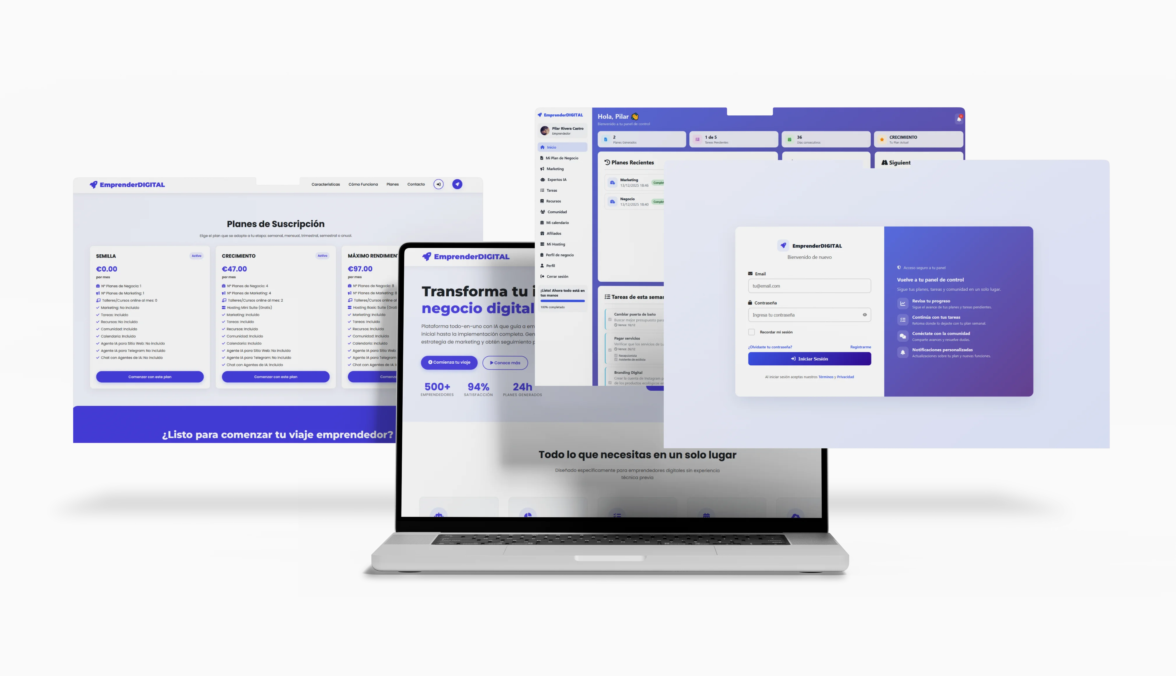 EmprenderDigital dashboard